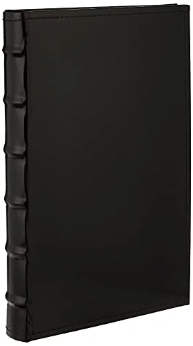 A bonded leather bookbound album, spine view