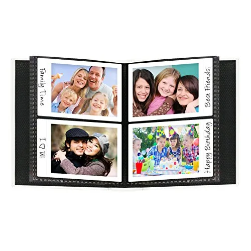 The IS-80 album open with Instax prints